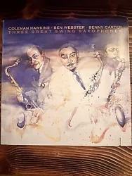 Hawkins, Webster, Carter Three Great Swing Saxophones 1989 LP Vinyl.