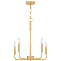 This gorgeous brass chandelier adds a luxurious and luxurious touch to your living space. Hang it in your entryway,...