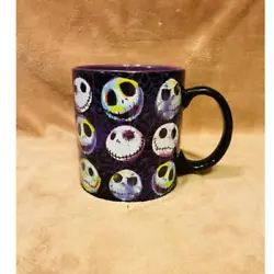 Mug is black with purple sparkle cobwebs outside and a deep purple inside, features, Disneys beloved character many...