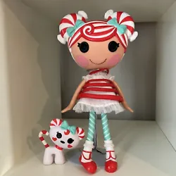 Lalaloopsy Minty Mint Stripe Doll Pet Full Size Peppermint Candy Came White.