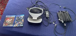 PS4 PlayStation VR PSVR Headset Bundle. Includes Demo Disc and Gran Turismo Sport game. Product is as it is. It has all...