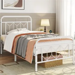 【Quick & Intuitive Assembly】Our metal bed frame with headboard includes all the necessary components, handy tools...