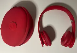 Beats by Dr Dre Solo HD Wired Headphones RED FOR PARTS No CORD Broken. Broken headset. For parts. No cord. Headset and...