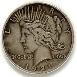 This 1921 Silver Peace Dollar is a beautiful addition to any collection. With a denomination of $1 and a composition of...