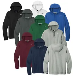 A closet staple, this hoodie combines classic Nike style with the soft comfort of brushed-back fleece. Rib knit cuffs...