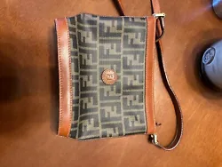 FENDI Zucca Vintage Crossbody bag. Bag is in very good shape for its age. Some wear on the strap where it meets the bag...