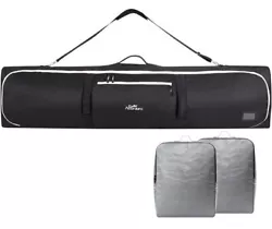 Fast Storage with Outside Pocket - Snowboard luggage bag is made from heavy-duty 600D oxford and EPE material,...