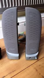 2 x Polk Audio Grey Computer Speakers.