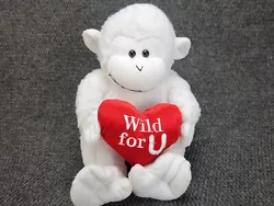 Wild For You Monkey White Stuffed Plush Toy 14
