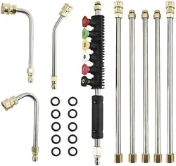 Have different spray angle (0, 15, 25, 40, 65 degree). Each length of pressure washer wand: approx. These...