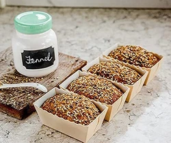 Easy Bake Paper Mini Loaf Cake Pans - Small Rectangle Loaf 3 1/8