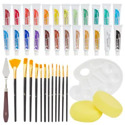 Let your imagination run wild with our 41-piece acrylic painting set that includes 12 paint brushes, 1 paint palette, 2...
