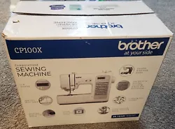 Open box.  It has everything.  Never been used.  Brother CP100X Computerized Sewing and Quilting Machine.