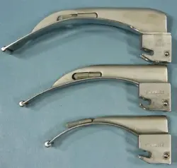 Three Welch Allyn laryngoscope blades - 69501, 69502, 69503. #1, #2, #3. It will always be described fairly and usually...