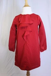 Beautiful red dress with small little polka dots of gold. I list for all season, buy for a gift or for a following...