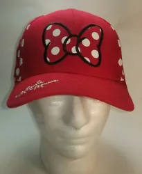 Disney Parks Disneyland Minnie Mouse Red Polka Dot Baseball Cap Hat Ears Toddler. Condition is New. Shipped with USPS...