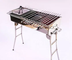 One part of the BBQ could be used with skewers while the other side could be used with a grill top or a warm tray....