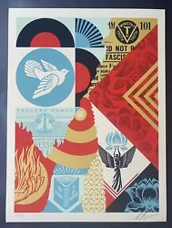 Shepard Fairey. Signed & Numbered by Shepard Fairey. The Future Is Unwritten Collage. Limited to 300.