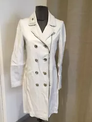 Superbe et authentique trench manteau cuir agneau blanc Gucci 36 tbe. Règlement sous 24 h maxi