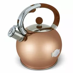ELITRA Stove Top Whistling Fancy Tea Kettle - Stainless Steel Tea Pot with Ergonomic Handle - 2.7 Quart / 2.6 Liter -...