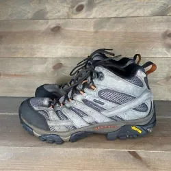 Merrell Moab 2 mid mens size 11 boots gray black waterproof hiking athletic shoes Gently used. In good used condition....