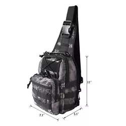 Molle System. • 1 x Tactical Sling Chest Bag. • External Material: 600D Waterproof Oxford Cloth with PU Coating....