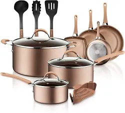 Nutrichef Kitchenware Pots & Pans Set - Stylish Kitchen Cookware (11-Piece Set). NutriChef Kitchenware Pots & Pans Set...