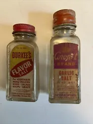 2 EMPTY Glass spice jars.