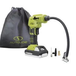 Sun Joe 24V-AJC-MAX Cordless Portable Air Compressor Kit | Battery + Storage Bag.