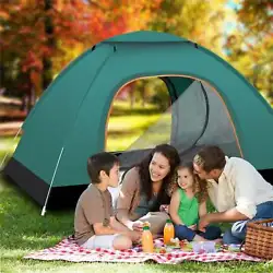 Camping tent is made of premium materials: The outer fabric is made of 190T waterproof silver plasters; The underneath...