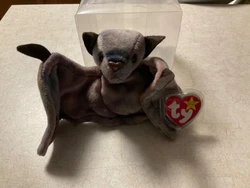 Retired “Batty” the Bat Beanie Babies, Ultra Rare with tag in mint condition.