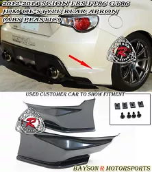 2012-16 SCION FR-S. 2012-21 SUBARU BRZ. 2012-16 TOYOTA 86. WONT FIT 2017-21 TOYOTA 86. MATERIAL: HIGH QUALITY ABS...