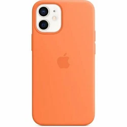 Coque en silicone MagSafe pour iPhone 12 mini - Kumquat Coque en silicone,Dotée daimants intégrés,Permet la recharge...