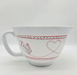 Stonewall Kitchen Melamine Batter Mixing Bowl. Winter mittens pattern, no slip bottom, measures 5.5