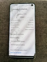 Samsung Galaxy S10 SM-G973U1 - 128Go - Vert Prisme (Désimlocké).  Model américain  Fonctionne parfaitement Lécran ...