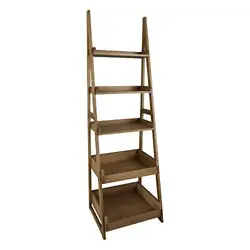 Storage with ease, this Cascade 5-Shelf Sloped bookcase is constructed with solid wood for lasting use. The 2 top...