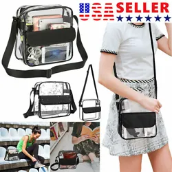 Suitable for work, airport security, etc. 😍Dual Pocket Fashion Design: Clear bag with zipper pocket and a smaller...