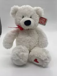 GUND 15” FARRAH WHITE TEDDY BEAR PLUSH I LOVE YOU STUFFED ANIMAL 319994 NWT.