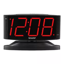 Make sure you re not late for work or school with the Sharp 1. This Sharp alarm clock features a sharp, red display...