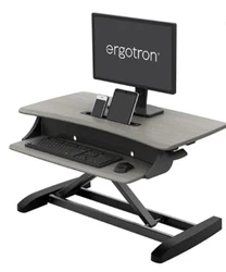 WorkFit-Z Mini Small Standing Desk Converter, Laptop Sit Stand Desk Riser.