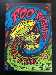 Foo Fighters - Shudder To Think - Wool. Fillmore Auditorium, San Francisco, CA. July 26, 1995. This was printed before...