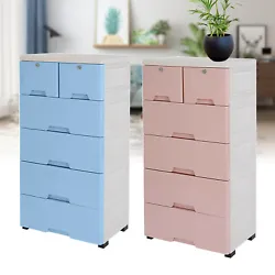 6 Drawers Organizer: features 4 Large Drawers and Top 2 Small Cabinets Locker(with Keys),6 Drawers for Large Storage...