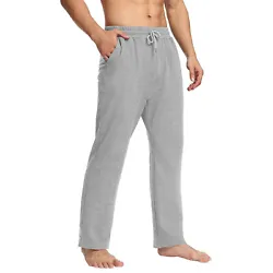 Material: Loose-fit sweatpants are made of soft and non-itchy fabric that feels really comfy on the skin. Elastic Waist...