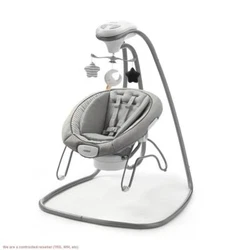 The Graco DuetConnect Deluxe Baby Swing with Portable Bouncer is a 2-in-1 baby swing and bouncer that allows you to...