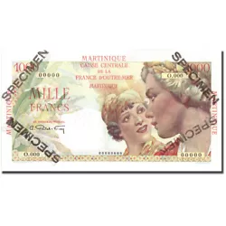 Billet, Martinique, 1000 Francs, Undated (1946), KM:33, NEUF.