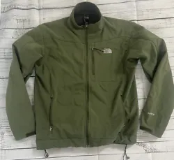 The North Face Green Logo Jacket - Apex Bionic Soft Shell Full Zip, Size LargePre owned but in good condition No rips...