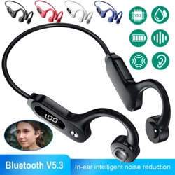 Bone Conduction Headphones Bluetooth 5.3 Wireless Earbuds Outdoor Sport Headset. Bluetooth 5.0 Earpiece Wireless...