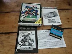 Fussball/soccer Lynx Atari. Complet la boîte comporte quelques traces dusures.