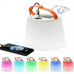 Inflatable, floatable, waterproof. Solar or USB charging. Lighting Modes: Sleep Mode, Bright, Super Bright, SOS...