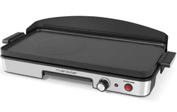 Plaque modulable :- plancha traditionnelle pour cuire toutes sortes d?émincés. - power zone : surface exclusive pour...